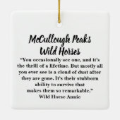 McCullough Peaks Wild Horses Ceramic Ornament (Achterkant)