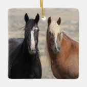 McCullough Peaks Wild Horses Ceramic Ornament (Voorkant)