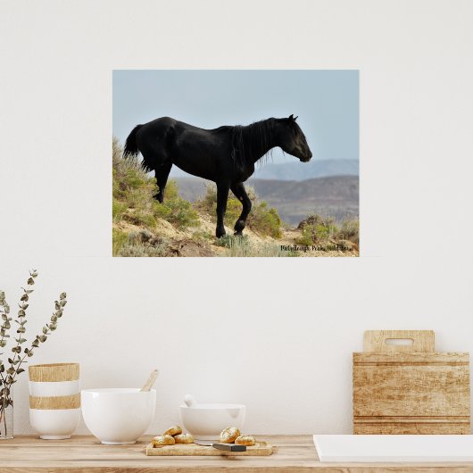 McCullough Peaks Wild Horses Poster (Keuken)