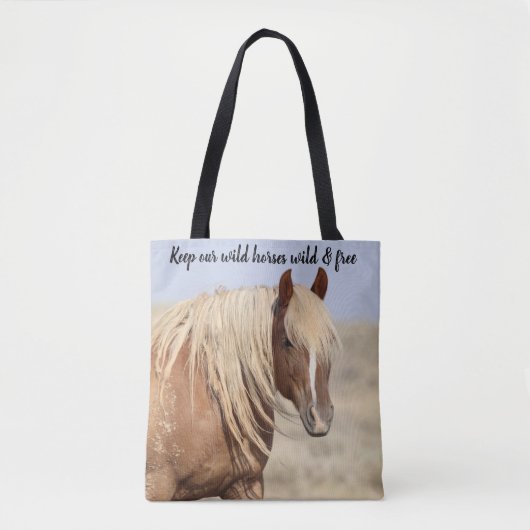 McCullough Peaks Wild Horses Tote Bag (Voorkant)