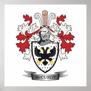 McCurdy Family Crest Coat of Arms Poster