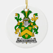 McCurdy Family Crest Keramisch Ornament (Voorkant)