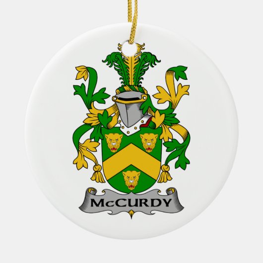 McCurdy Family Crest Keramisch Ornament (Voorkant)