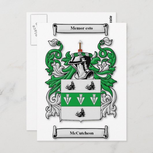 McCutcheon Wapenmunt Briefkaart (Voorkant / Achterkant)