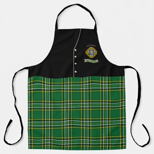 McDaniel Irish Shield/Tartan Gepersonaliseerde Kil Schort (Voorkant)
