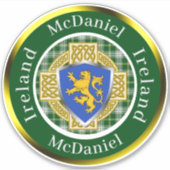 McDaniel Shield en Celtic Cross gepersonaliseerd Sticker (Voorkant)