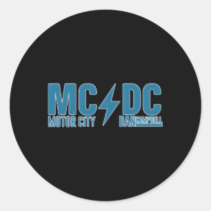 McDC Motor City Dan Campbell Football Ronde Sticker