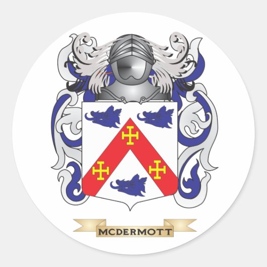 McDermott Wapenschild (Familie Crest) Ronde Sticker (Voorkant)