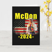 Mcdon 2024 Grappige Donald Trump Franse friet koke Kaart (Gele Bloem)