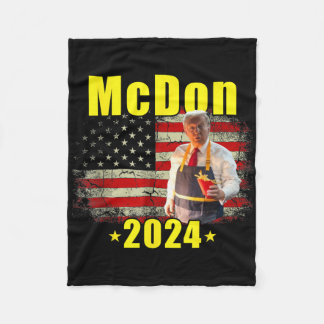 Mcdon 2024 Grappige Donald Trump Franse Frites Kok Fleece Deken