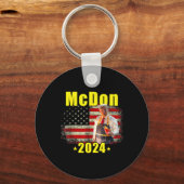 Mcdon 2024 Grappige Donald Trump Franse Frites Kok Sleutelhanger (Voorkant)