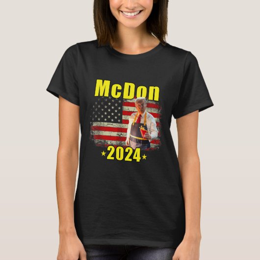 Mcdon Funny Donald Trump French Fry Cooking Fries  T-shirt (Voorkant)