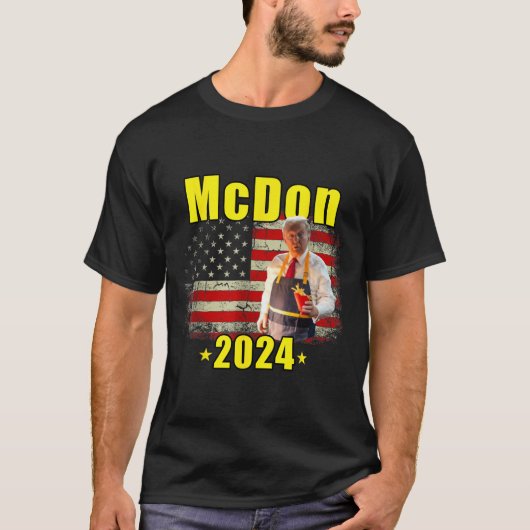 Mcdon Funny Donald Trump French Fry Cooking Fries  T-shirt (Voorkant)