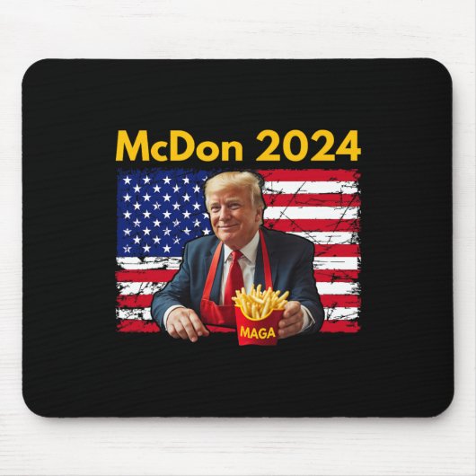 Mcdon Grappige Donald Trump Franse Frites Koken Fr Muismat (Voorkant)