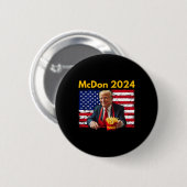 Mcdon Grappige Donald Trump Franse Frites Koken Fr Ronde Button 5,7 Cm (Voorkant /achterkant)