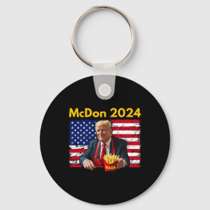 Mcdon Grappige Donald Trump Franse Frites Koken Fr Sleutelhanger
