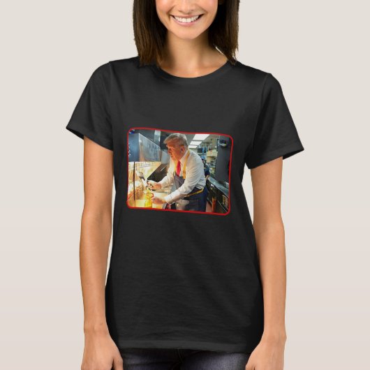 Mcdon Grappige Donald Trump Franse Frites Koken Fr T-shirt (Voorkant)