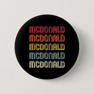 Mcdonald Cadeaus Achternaam Grappig Retro Vintage Ronde Button 5,7 Cm