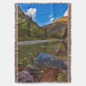 McDonald Creek in de herfst met Garden Wall Deken (Voorkant Verticaal)