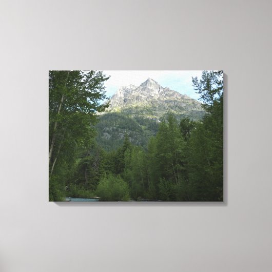 McDonald Creek in Glacier National Park Canvas Afdruk (Voorkant)