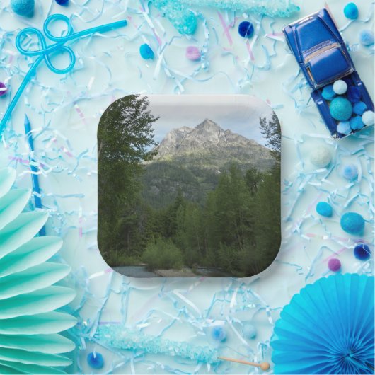 McDonald Creek in Glacier National Park Papieren Bordje (Feest)