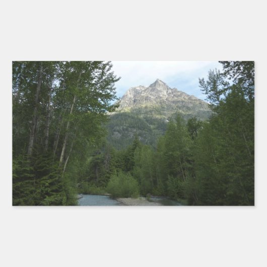 McDonald Creek in Glacier National Park Rechthoekige Sticker (Voorkant)