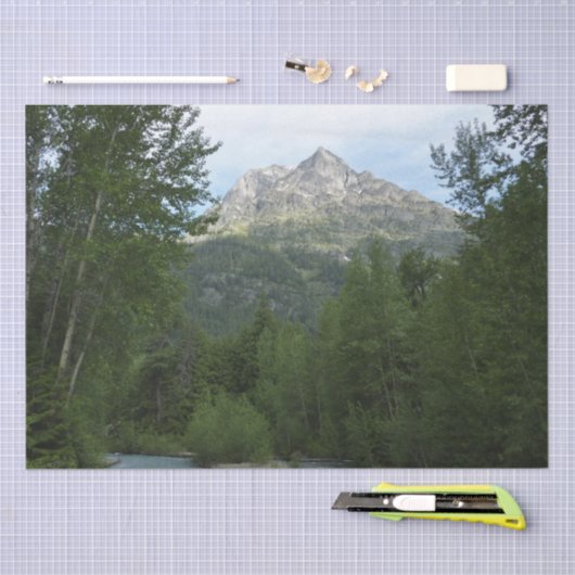 McDonald Creek in Glacier National Park Tissuepapier (Craft)