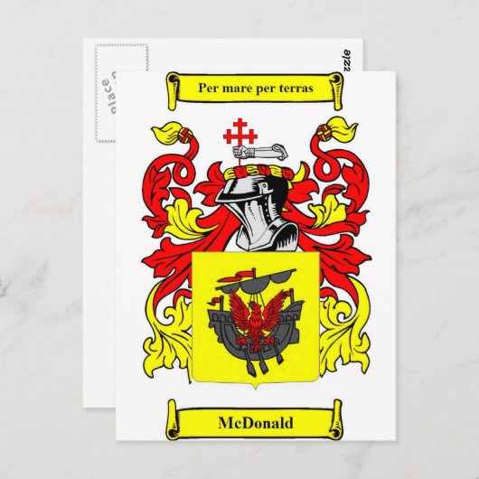 McDonald (Engels) Wapenvanger Briefkaart (Voorkant / Achterkant)