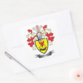 McDonald Family Crest Coat of Arms Vierkante Sticker (Envelop)