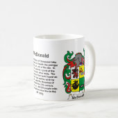 McDonald Family Crest op een mok (Voorkant rechts)
