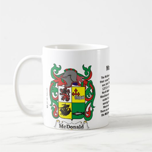 McDonald Family Crest op een mok (Links)