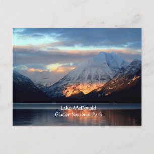 McDonaldmeer, Glacier National Park, gelabeld Briefkaart