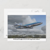 McDonnell Douglas DC-10 van de Koninklijke Nederla Briefkaart (Voorkant / Achterkant)