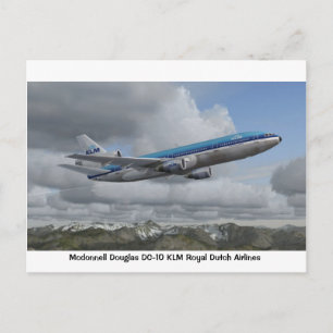 McDonnell Douglas DC-10 van de Koninklijke Nederla Briefkaart