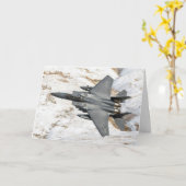 McDonnell Douglas F-15 Eagle Wenskaart Kaart (Gele Bloem)
