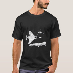 McDonnell Douglas F-4 Phantom II Blueprint Vliegtu T-shirt