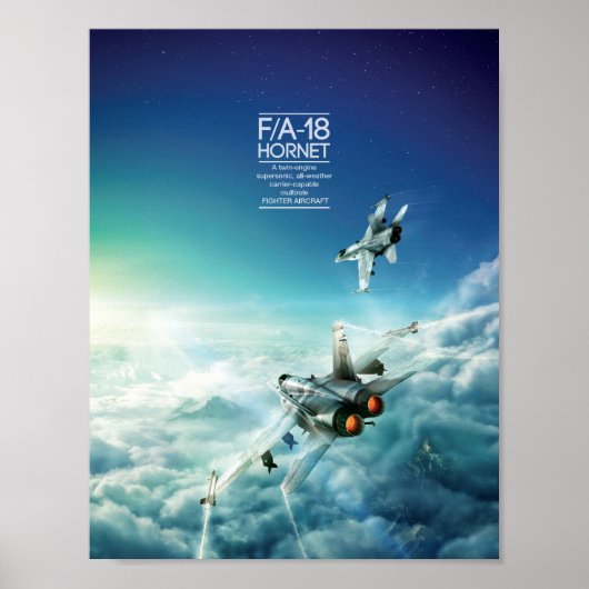 McDonnell Douglas F/A-18 Hornet poster (Voorkant)