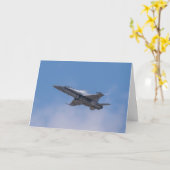 McDonnell Douglas F/A-18 Hornet Wenskaart Kaart (Gele Bloem)