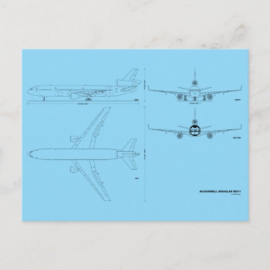 McDonnell Douglas MD-11 Briefkaart (Voorkant)
