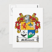 McDonnell Family Crest Briefkaart (Voorkant / Achterkant)