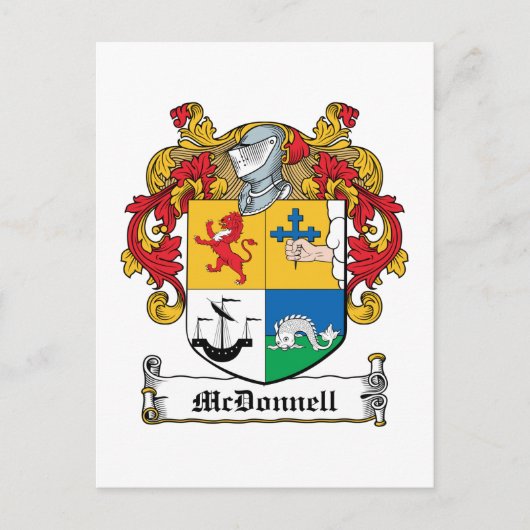 McDonnell Family Crest Briefkaart (Voorkant)