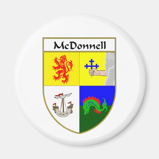 McDonnell Wapen/Familie Crest Magneet (Voorkant)