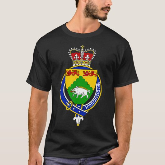 McDonough Coat of Arms Family Crest T-shirt (Voorkant)