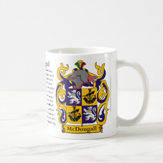 McDougall, de Oorsprong, de Betekenis en de Crest Koffiemok (Rechts)