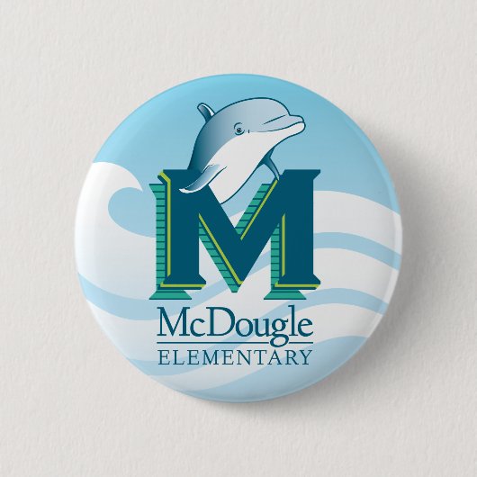 McDougle Dolphin-Button Ronde Button 5,7 Cm (Voorkant)