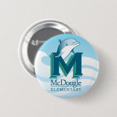 McDougle Dolphin-Button Ronde Button 5,7 Cm (Voorkant /achterkant)