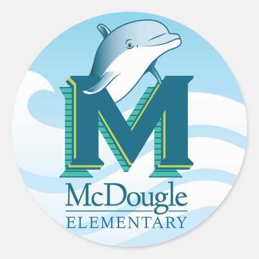McDougle Dolphin Stickers (Voorkant)