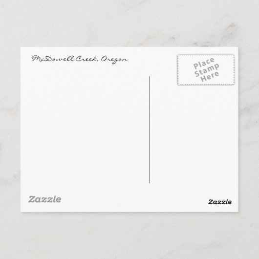 McDowell Creek, Oregon Briefkaart (Achterkant)