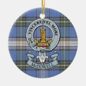 McDowell Crest + Tartan Circle Ornament (Voorkant)