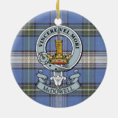 McDowell Crest + Tartan Circle Ornament (Achterkant)